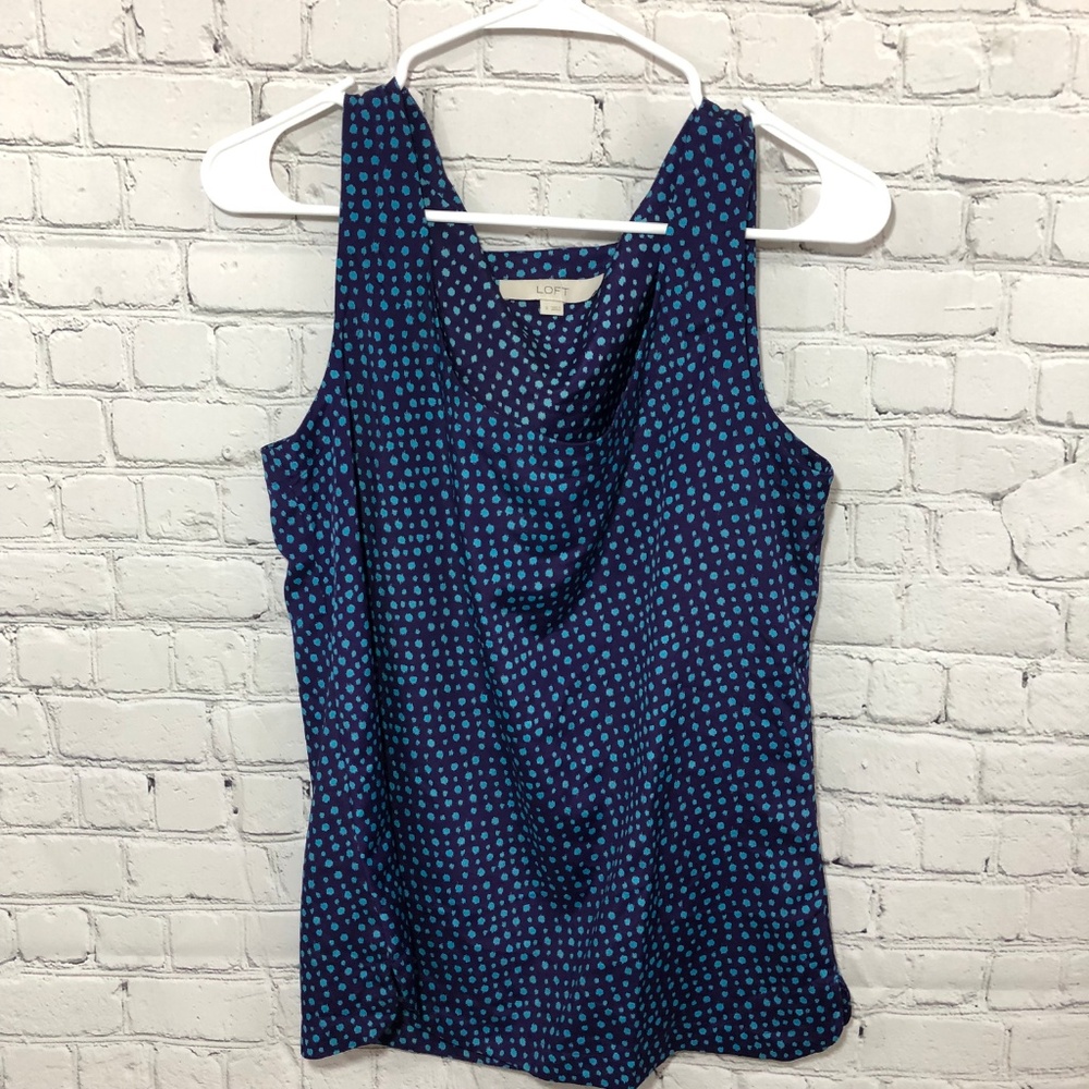 $ Ann Taylor Loft Size Small Tank Blue and Black